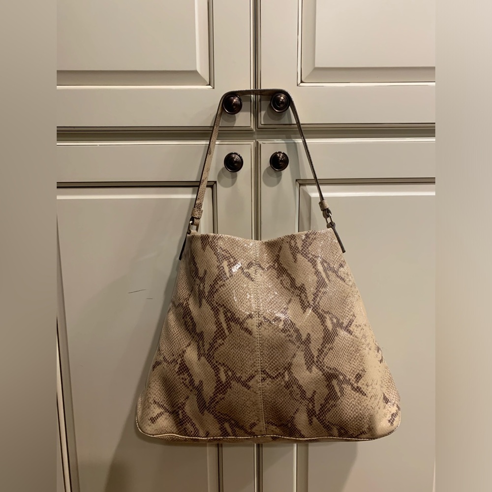 Kate Spade Snakeskin Patterned Tan Shoulder Bag